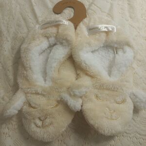 Faceplant Dreams Footsie Slippers Lamb/Sheep NAPS ~Size Large 9/10 ~NWT Neutral